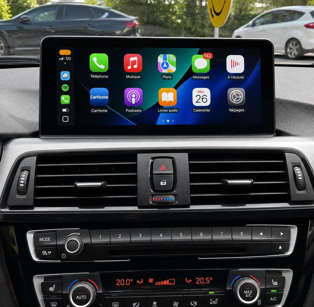 Écran CarPlay/Android BMW Serie 3/Serie 4 F30/F31/F32/F33/F34/F36(2011-2020) — Écran HD tactile sans fil