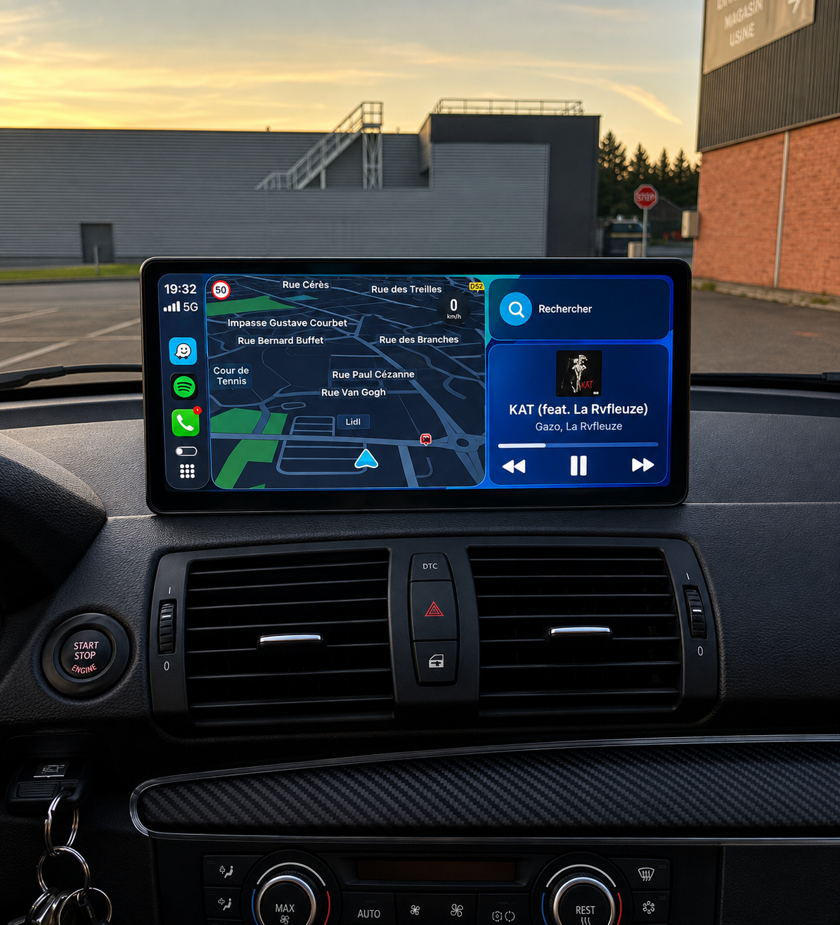 Écran CarPlay/Android BMW Serie 1 E81/E82/E87/E88 (2004-2012) — Écran HD tactile sans fil