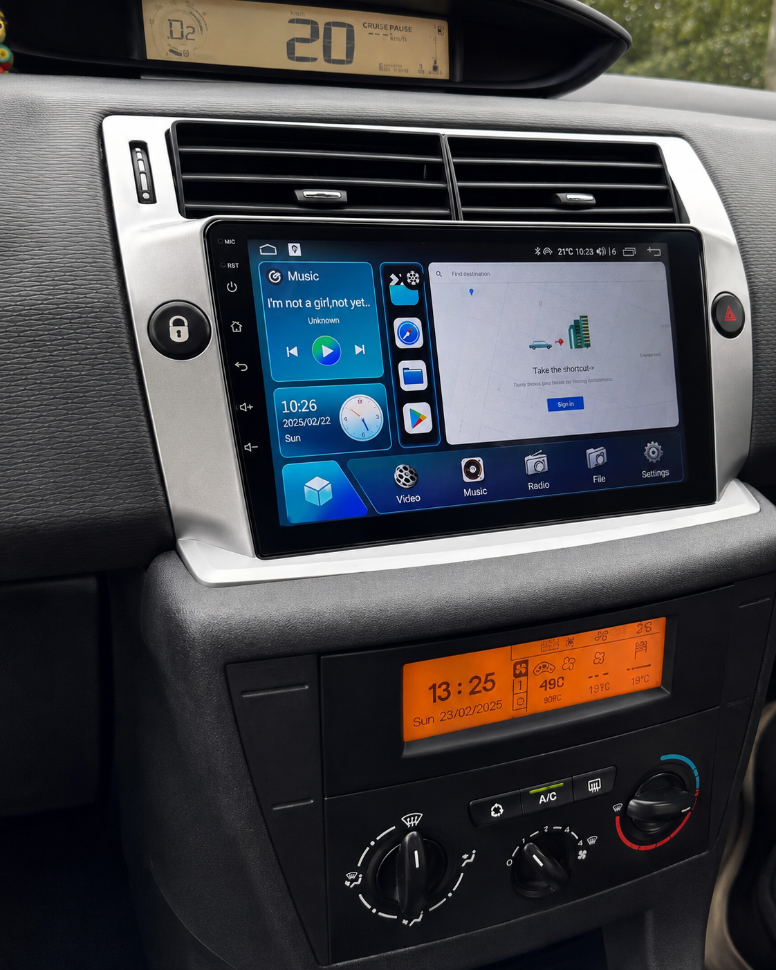 Écran CarPlay/Android Citroën C4 (2004-2011) — Écran HD tactile sans fil