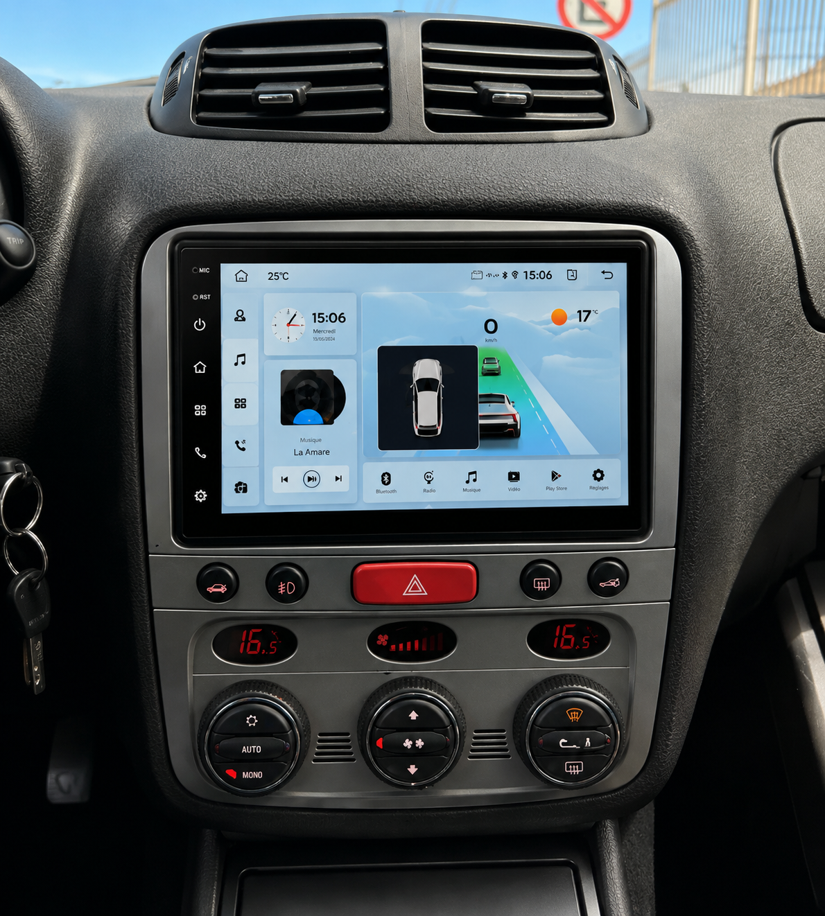 Écran CarPlay/Android Alfa Romeo 147 / 937 / GT (2003-2010) — Écran HD tactile sans fil