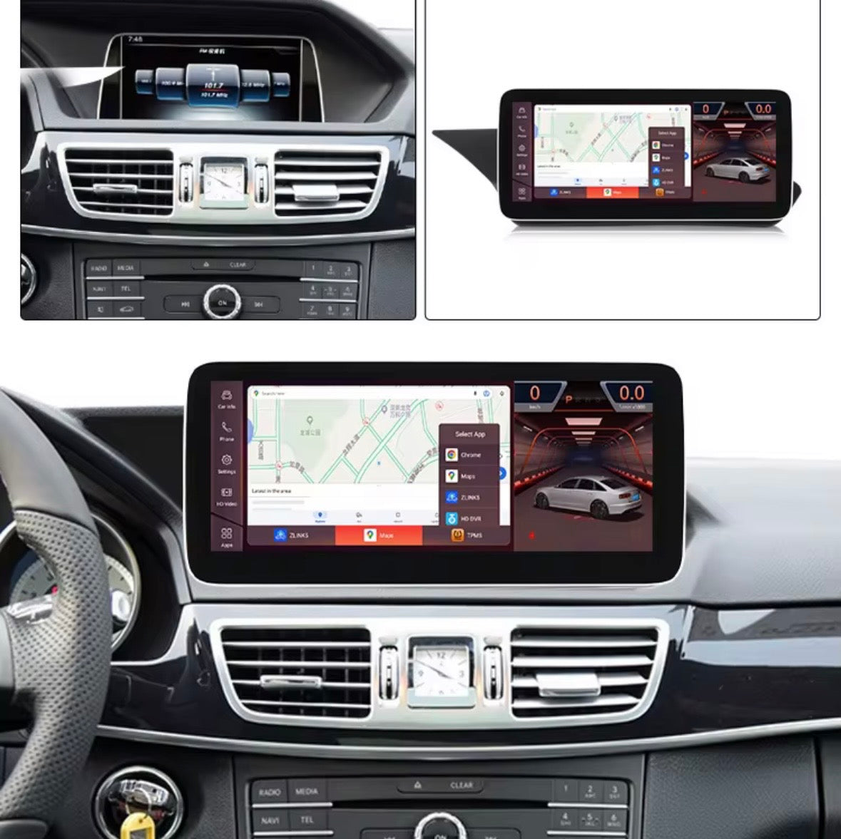 CarPlay/ Ecran Android & IOS compatible Mercedes-Benz Classe-E W212 (2009-2016)