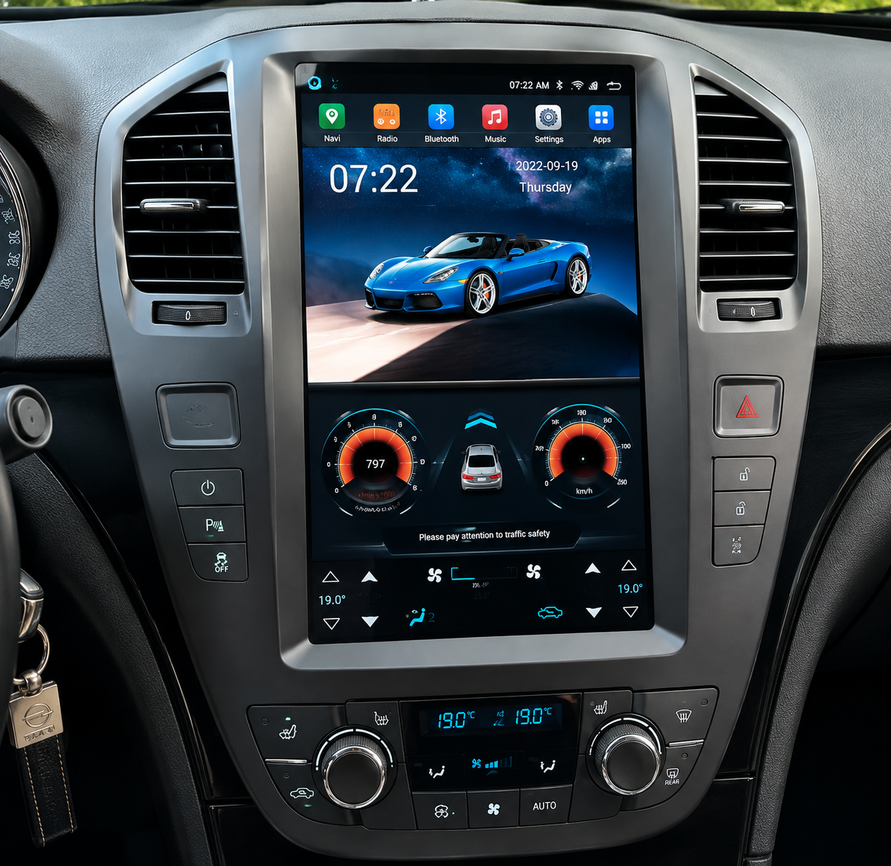 Écran CarPlay/Android Opel Insignia (2008-2013) — Écran HD tactile sans fil