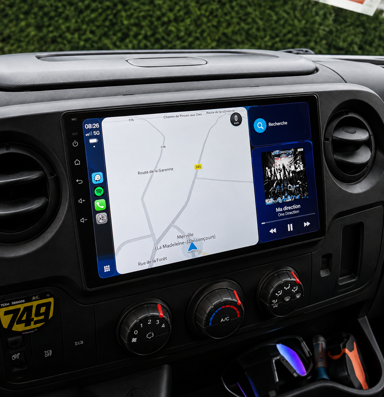 Écran CarPlay/Android Renault Master (2010-2021) — Écran HD tactile sans fil