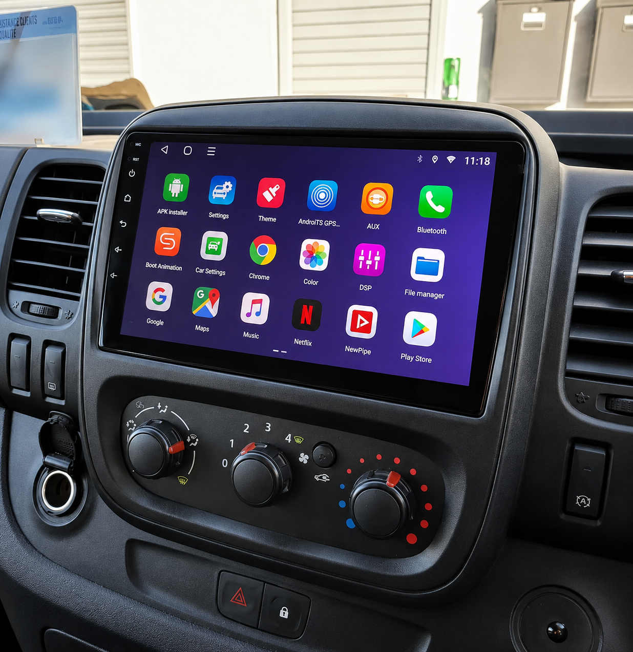 Écran CarPlay/Android Renault Trafic 3 (2014-2021) — Écran HD tactile sans fil