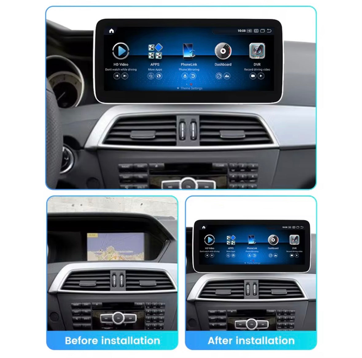 CarPlay Mercedes Benz Classe-E W204 (2007-2014)