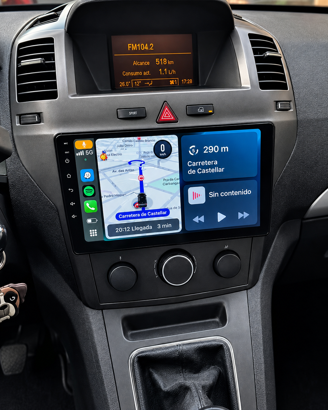 Écran CarPlay/Android Opel Zafira B (2005-2014) — Écran HD tactile sans fil