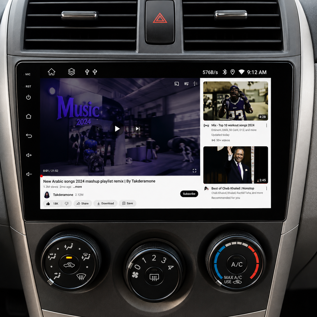 Écran CarPlay/Android Toyota Corolla E140/E150 (2006-2013) — Écran HD tactile sans fil