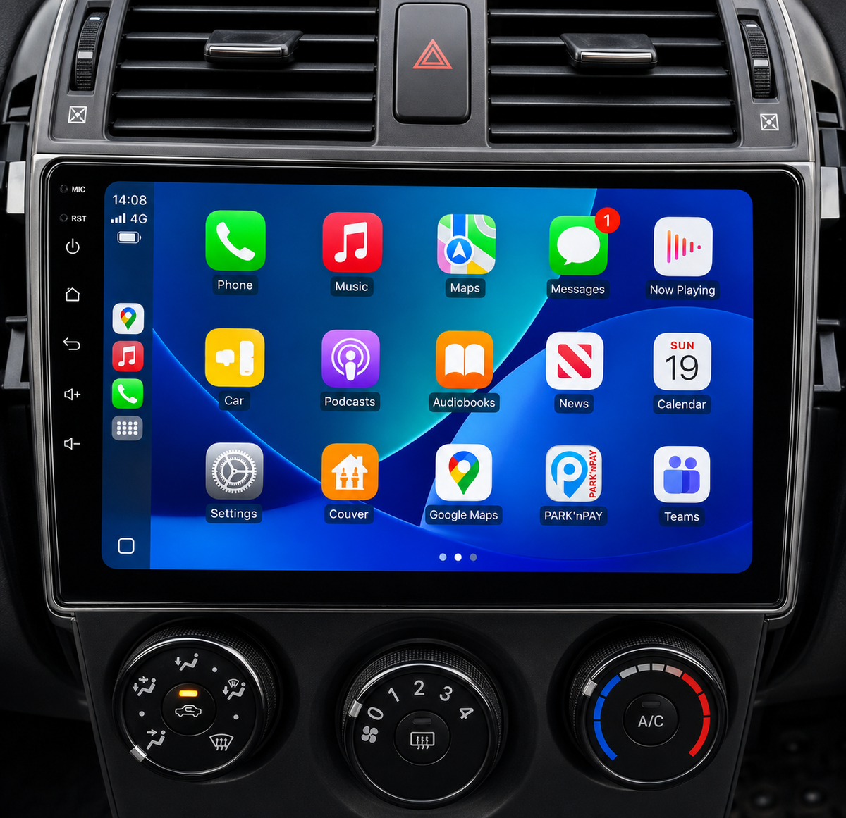 Écran CarPlay/Android Toyota Corolla E140/E150 (2006-2013) — Écran HD tactile sans fil