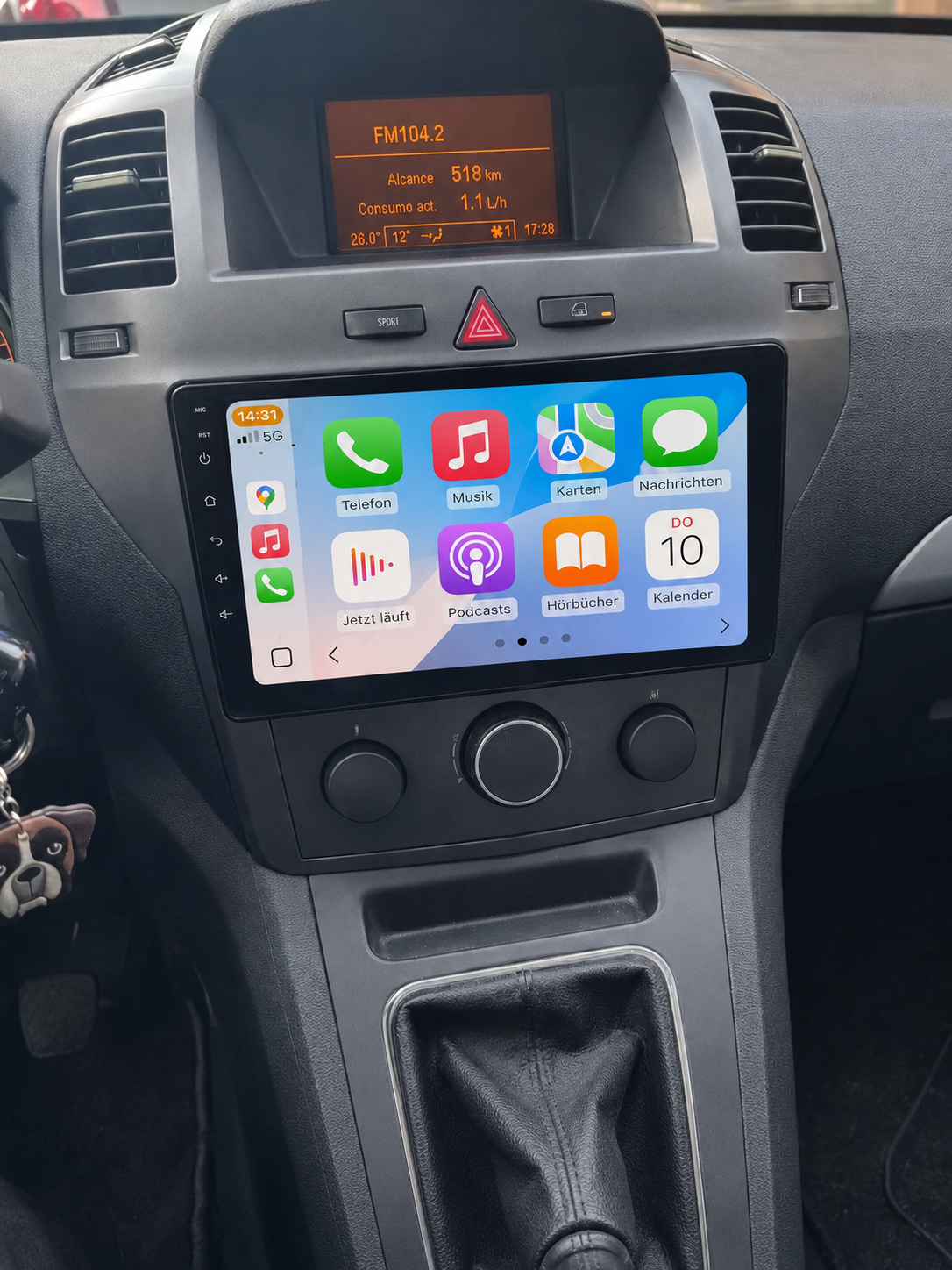 Écran CarPlay/Android Opel Zafira B (2005-2014) — Écran HD tactile sans fil