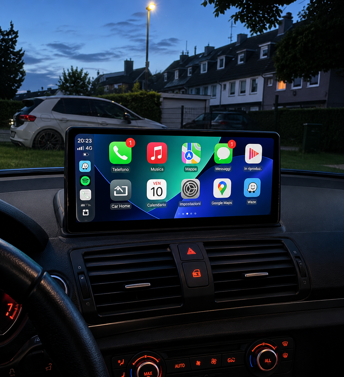 Écran CarPlay/Android BMW Serie 1 E81/E82/E87/E88 (2004-2012) — Écran HD tactile sans fil