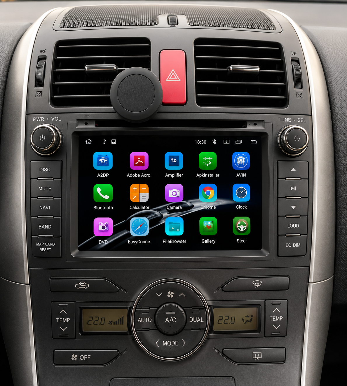 Écran CarPlay/Android Toyota Auris E150 (2006-2012) — Écran HD tactile sans fil