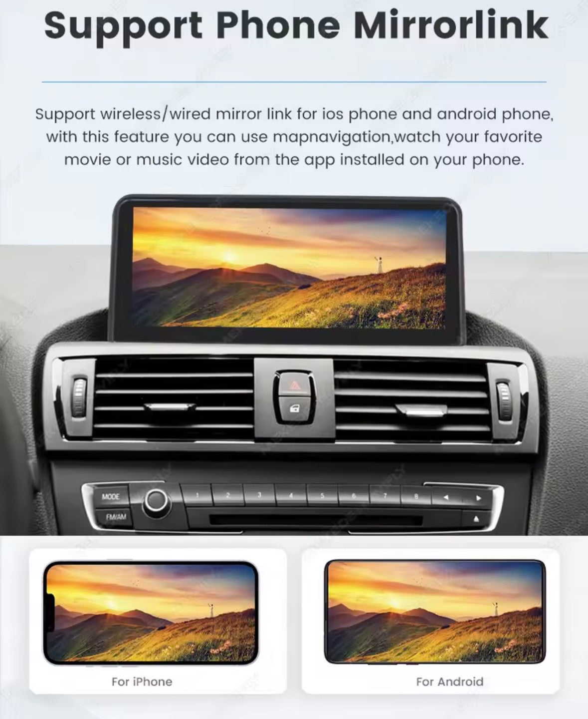 CarPlay/ Ecran Android & IOS compatible BMW X1 E84 (2009-2015)