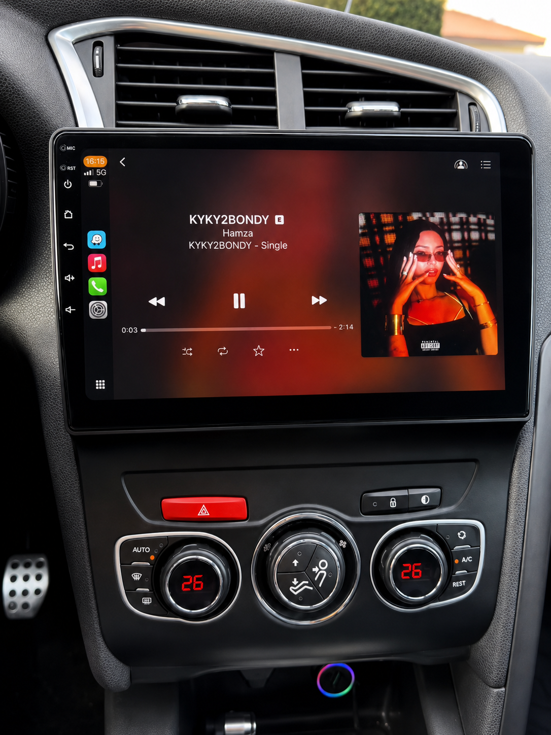 Écran CarPlay/Android Citroën C4 / DS4 (2012-2016) — Écran HD tactile sans fil