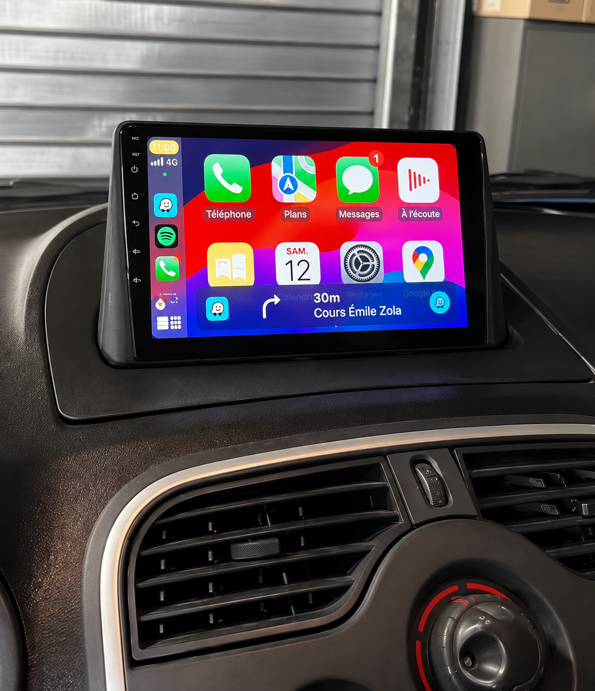 Écran CarPlay/Android Renault Kangoo (2008-2018) — Écran HD tactile sans fil