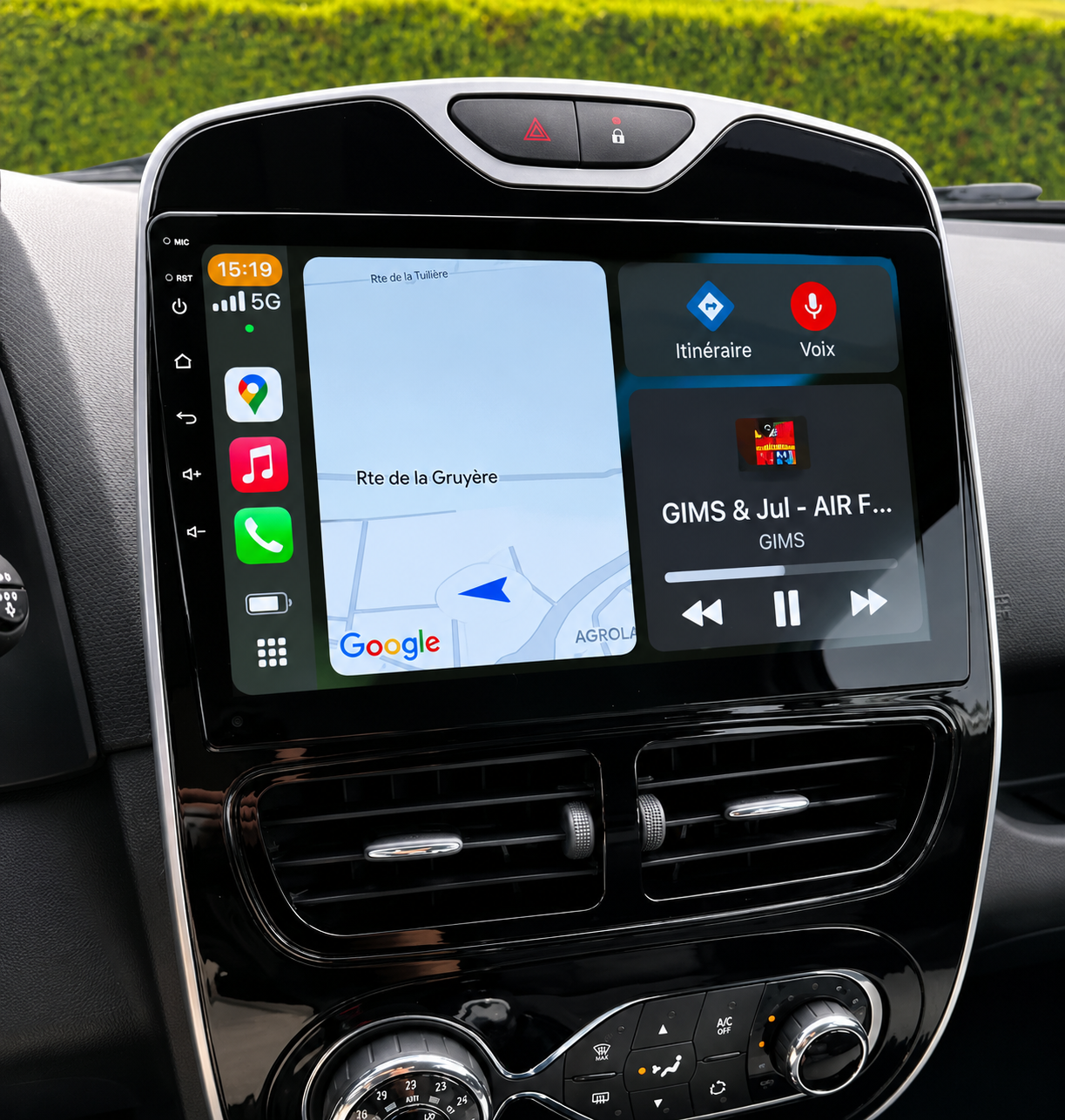 Écran CarPlay/Android Renault Clio 4 (2012-2019) — Écran HD tactile sans fil