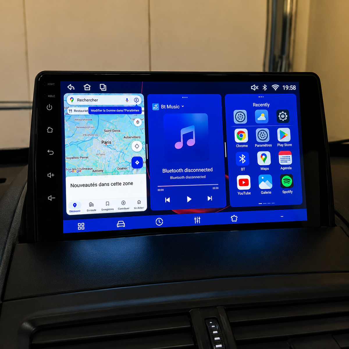 Écran CarPlay/Android Renault Mégane 2 (2002-2009) — Écran HD tactile sans fil