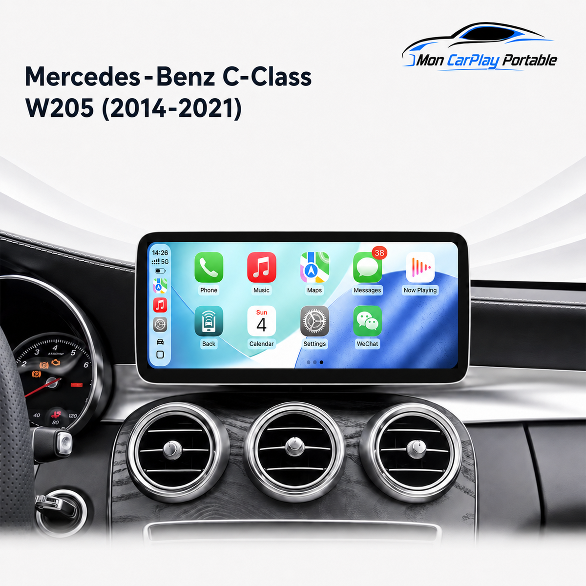 CarPlay/ Ecran Android & IOS compatible Mercedes-Benz Classe C W205 (2014-2021)