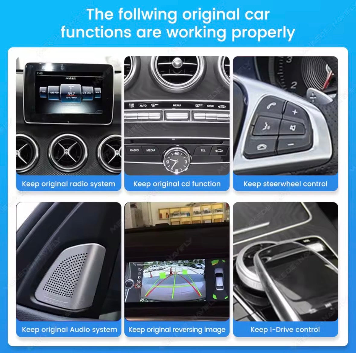 CarPlay/ Ecran Android & IOS compatible Mercedes-Benz Classe GLA X156 (2014-2015)