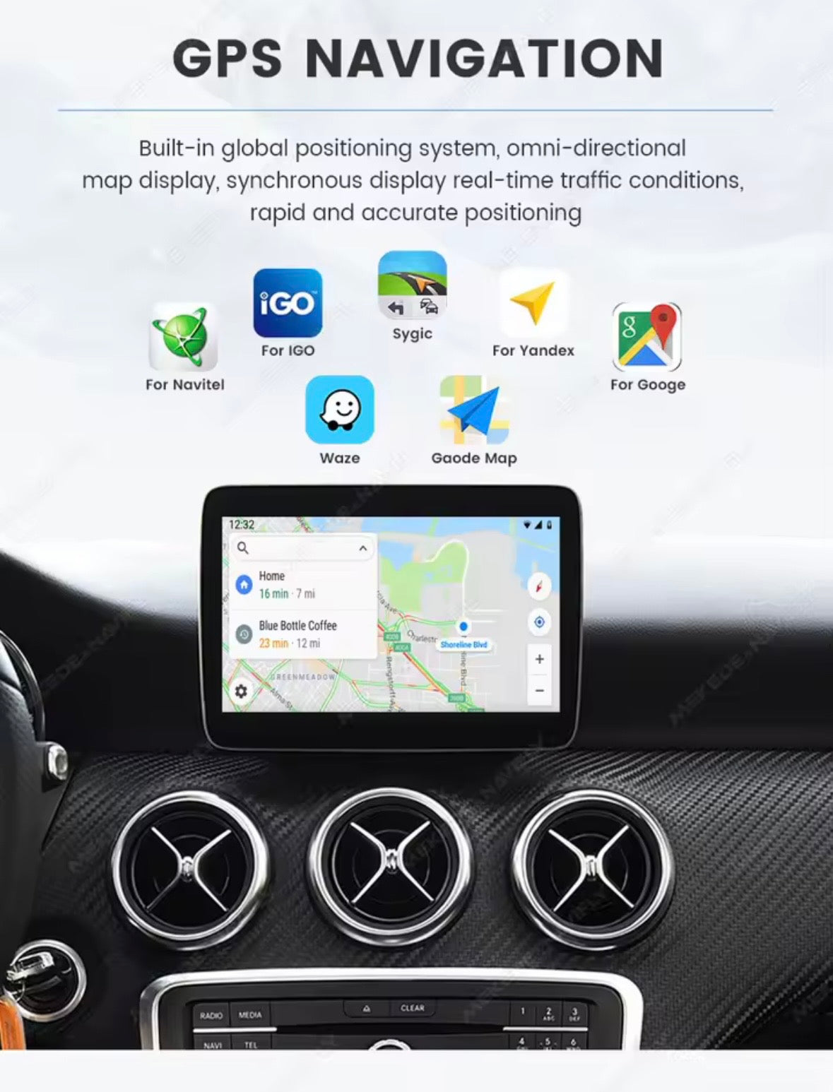 CarPlay/ Ecran Android Mercedes-Benz Classe E W212 (2015-2016)