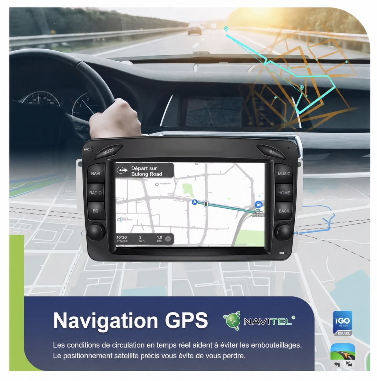 CarPlay / Écran Android Mercedes-Benz Classe C W203 (2000-2005)