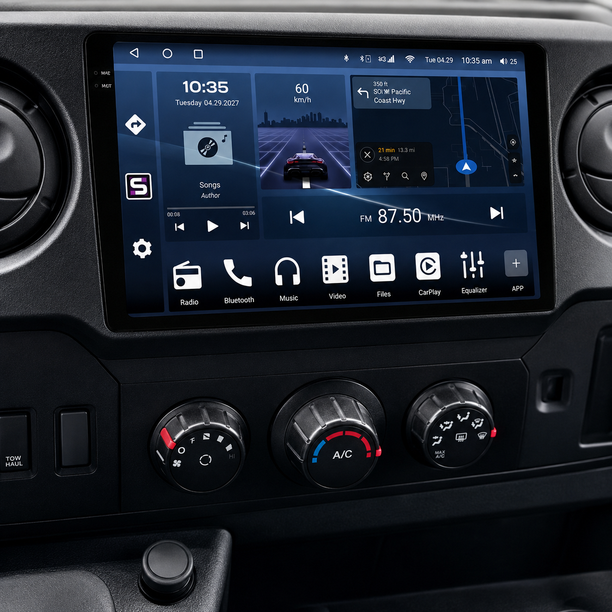 Écran CarPlay/Android Opel Movano (2010-2021) — Écran HD tactile sans fil