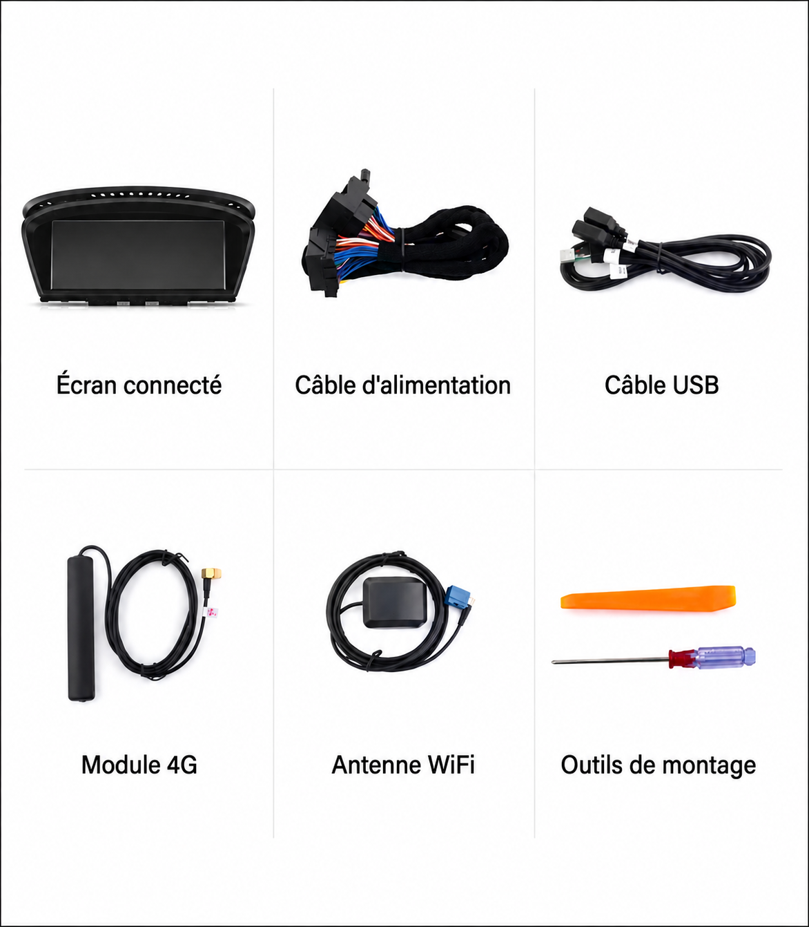 Écran CarPlay/Android Toyota Corolla E140/E150 (2006-2013) — Écran HD tactile sans fil