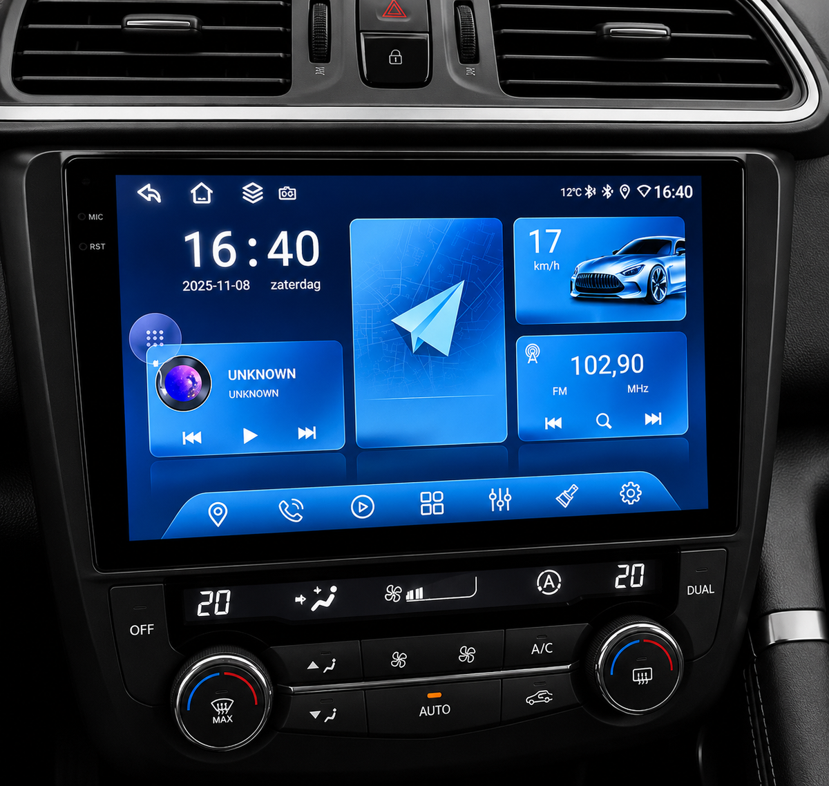 Écran CarPlay/Android Renault Kadjar (2015-2019) — Écran HD tactile sans fil