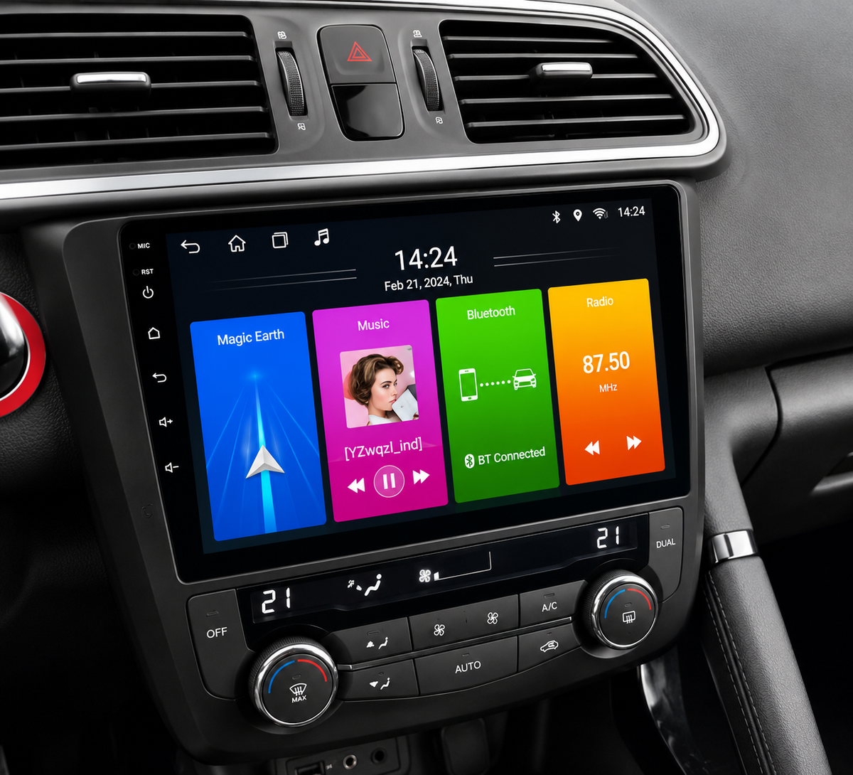 Écran CarPlay/Android Renault Kadjar (2015-2019) — Écran HD tactile sans fil